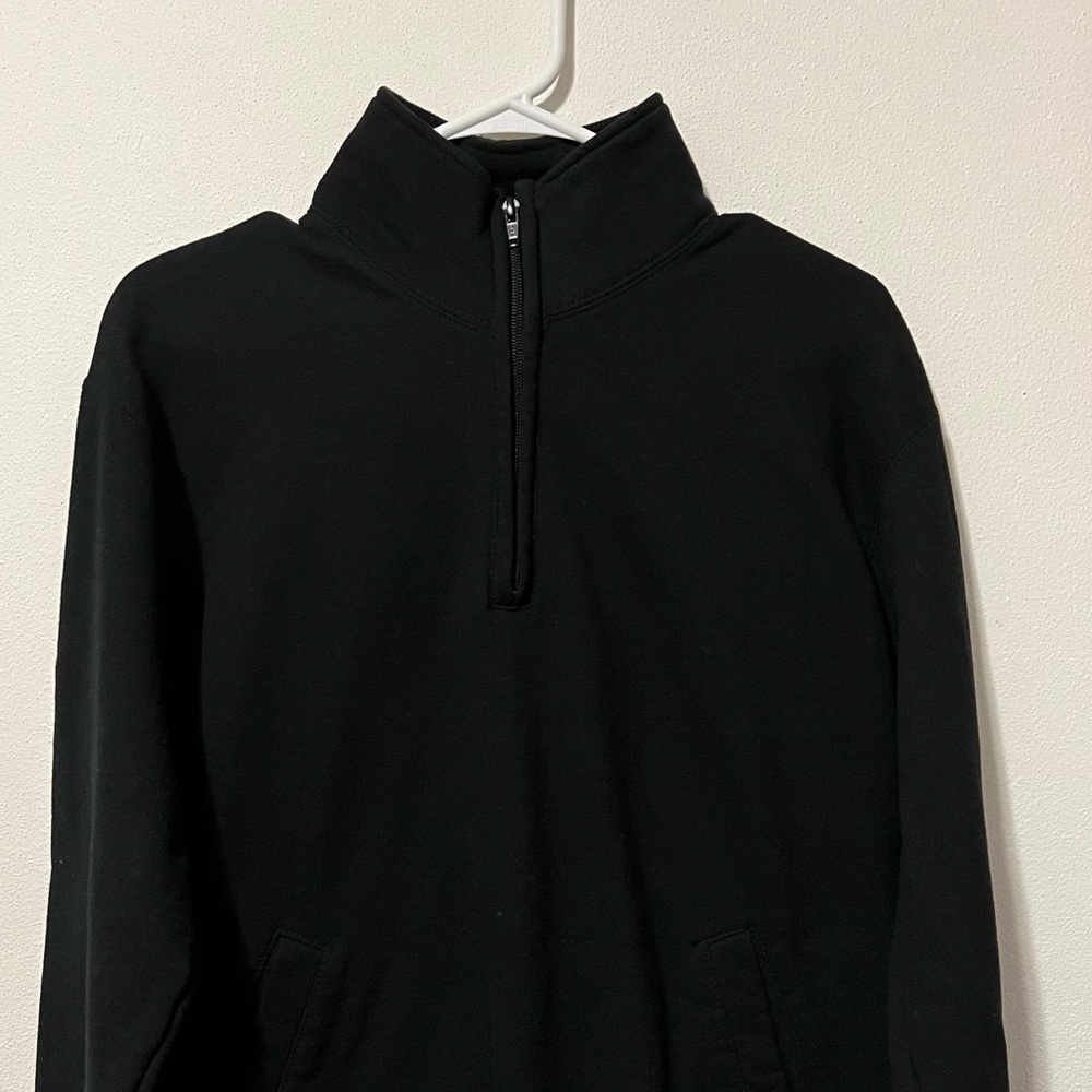 Mens Champion Long Sleeve Collared Pullover 3/4 zip